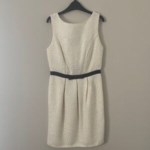 Dorothy Perkins Cream Textured Mini Dress with Black Belt